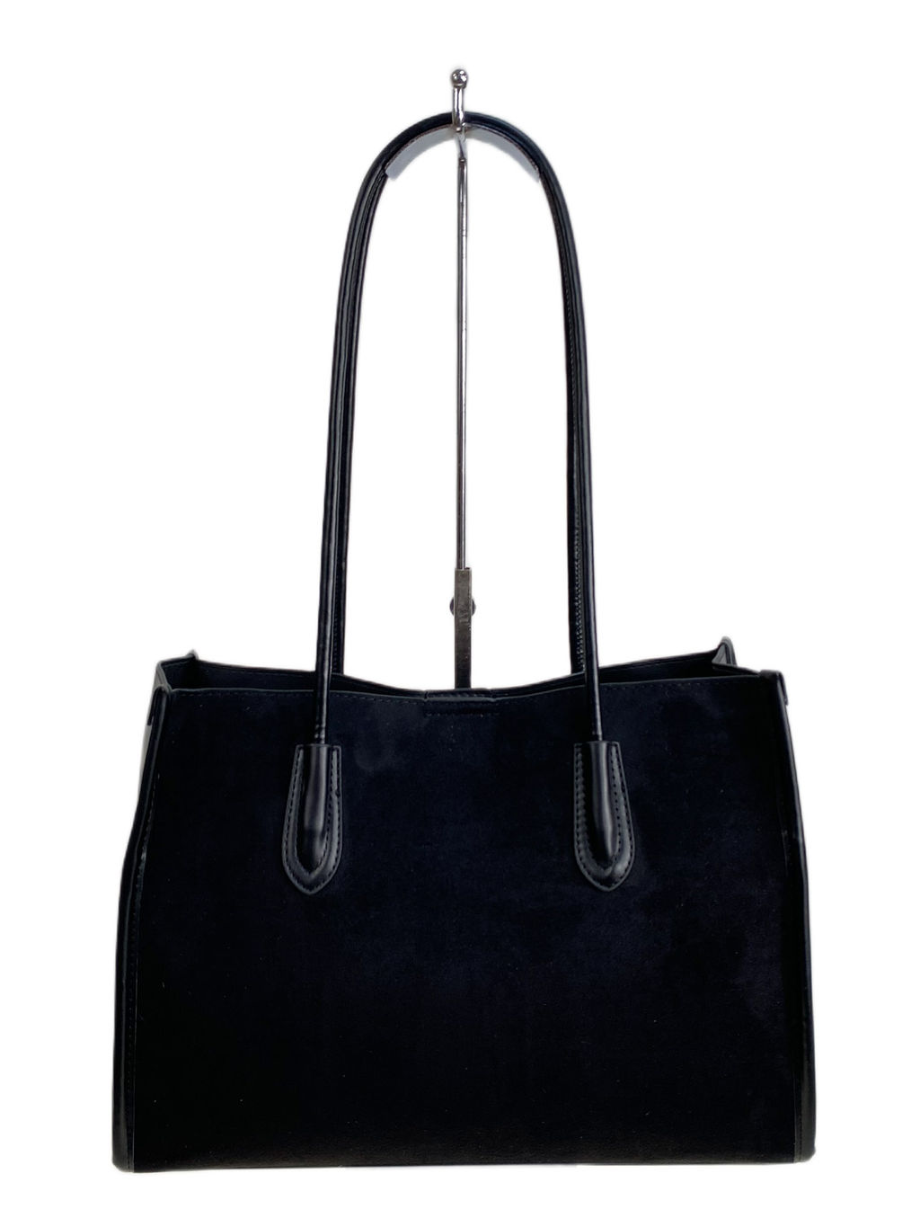 Женская сумка из искусственной замши, цвет черный - Greta фото 2