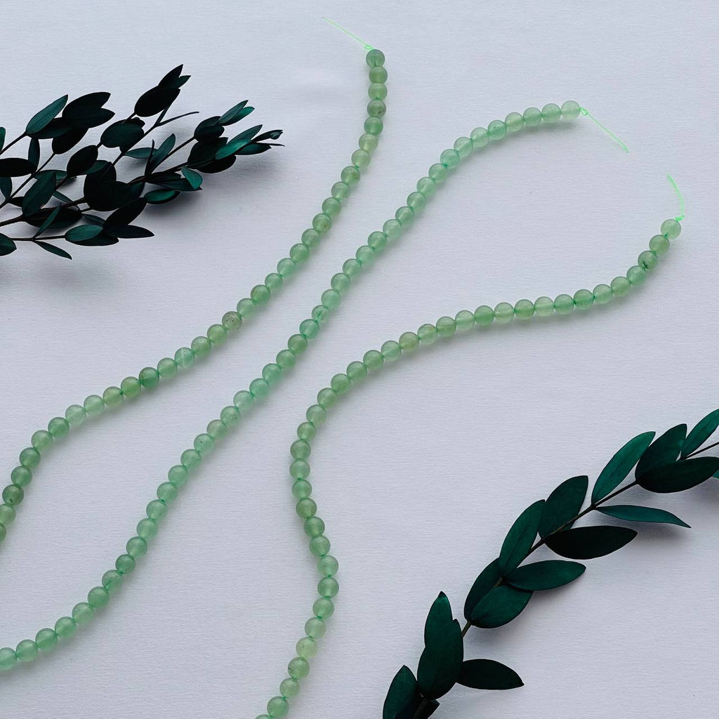 Бусины для украшений из зеленого Кварца 39 см