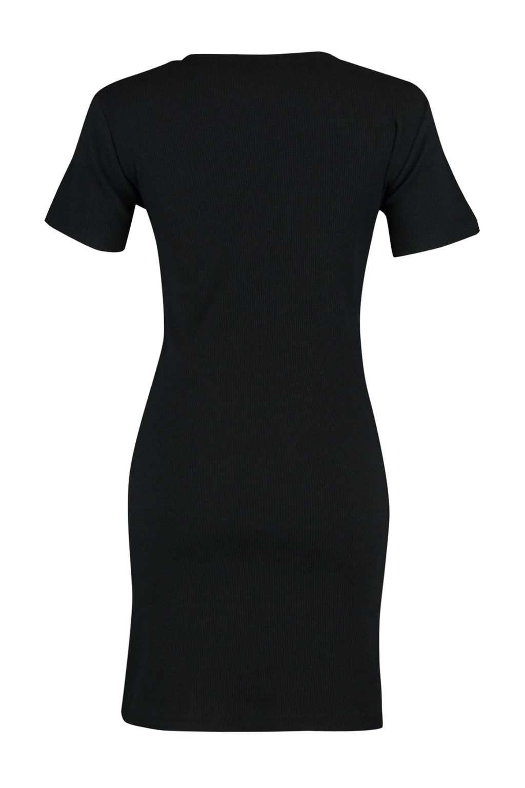 TRENDYOLMILLA Siyah Baglama Detayl? Bisiklet Yaka Triko Gorunumlu Mini Orme Elbise TWOSS22EL0751 фото 8