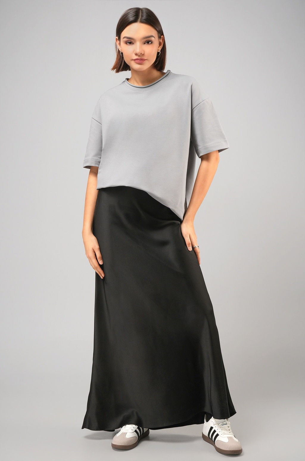 Женская футболка оверсайз из футера двухнитки Happyfox