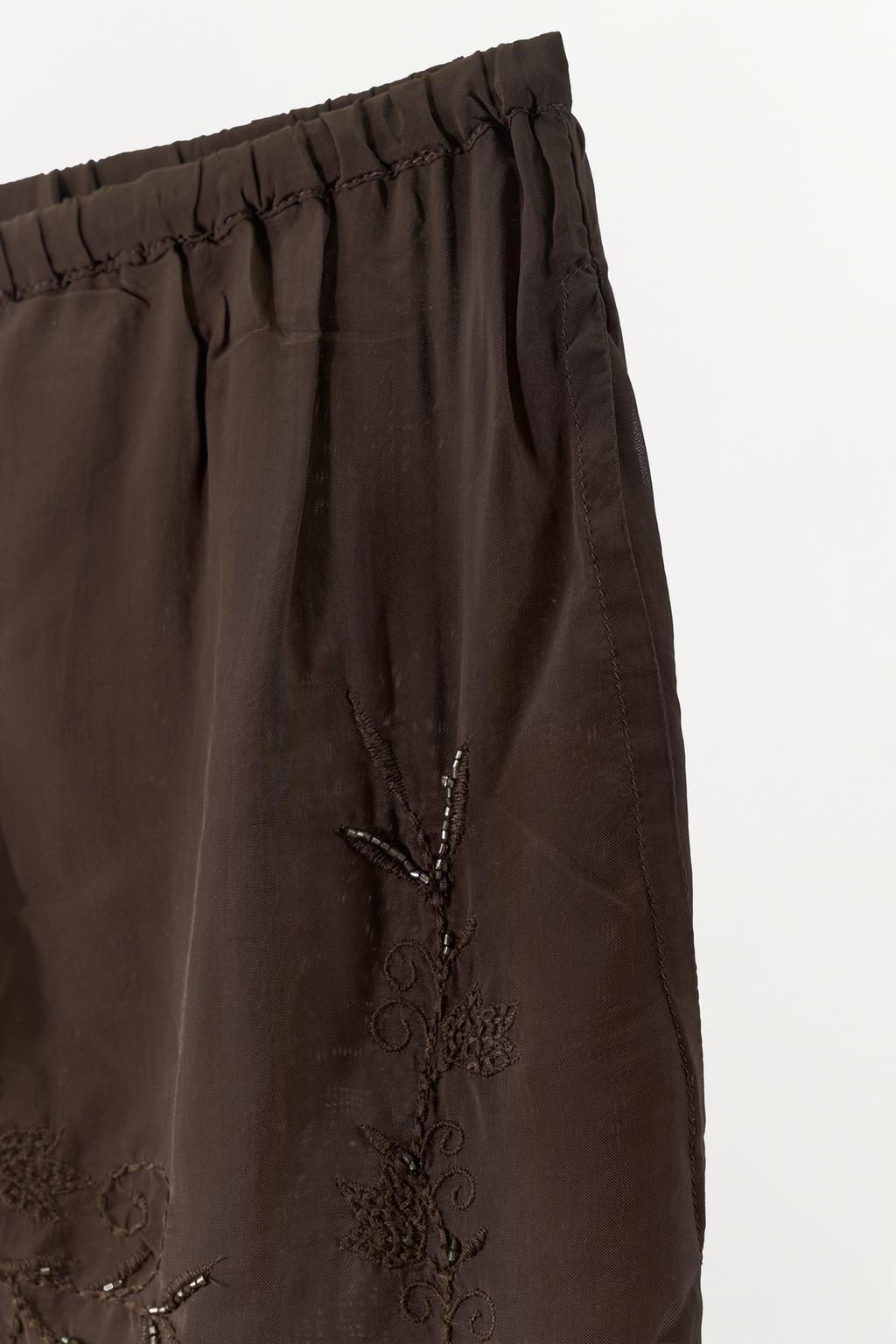 EMBROIDERED BEADED TROUSERS - Zara фото 7