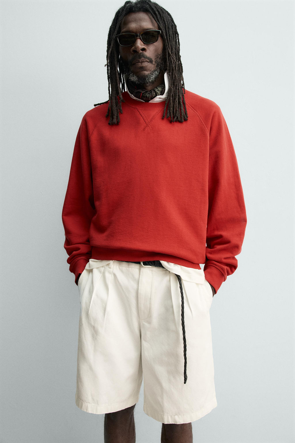 BERMUDA RELAXED FIT PLIEGUES AARON LEVINE X ZARA / Blanco roto