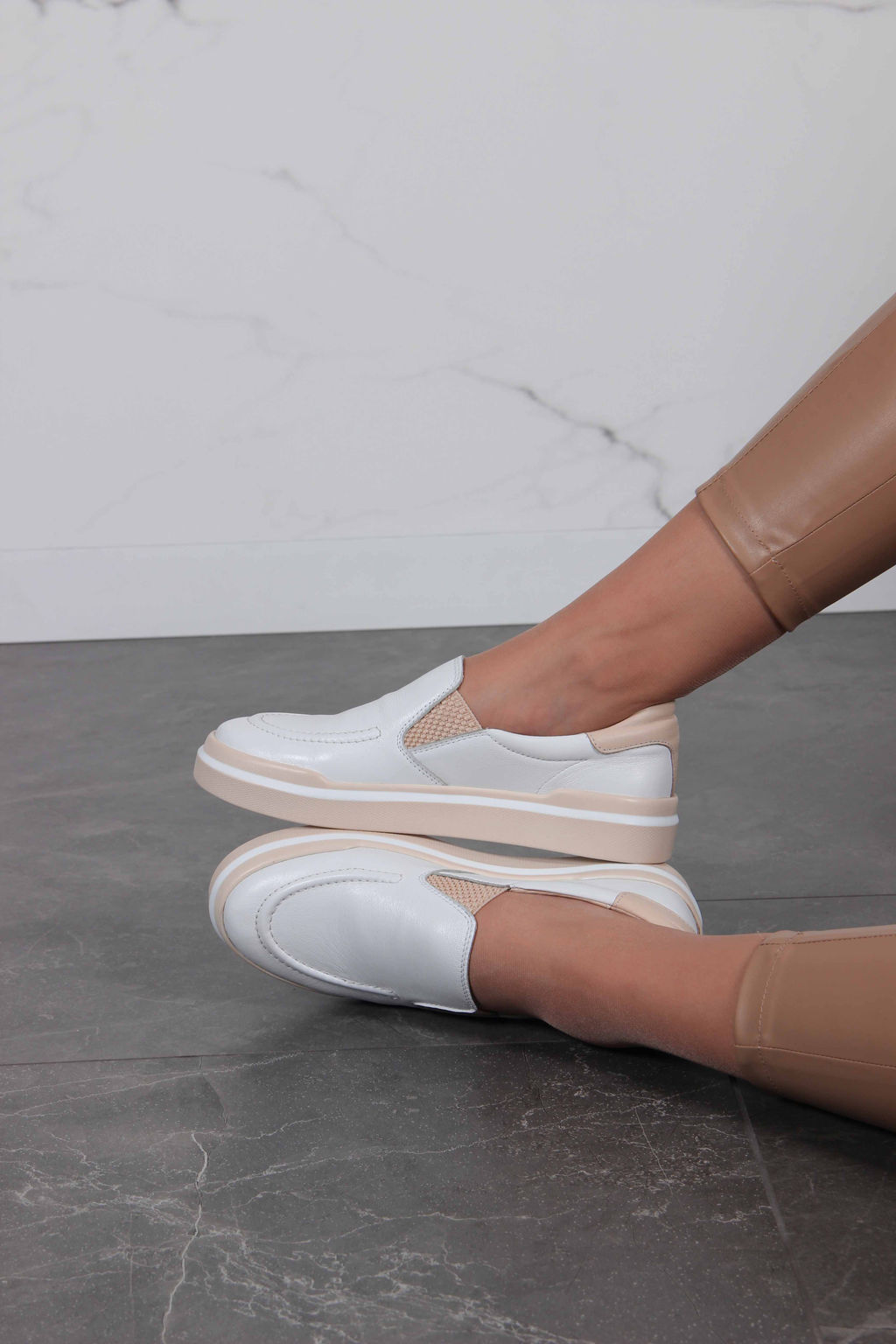 Слипоны 124.Paloma"be/w.Белый