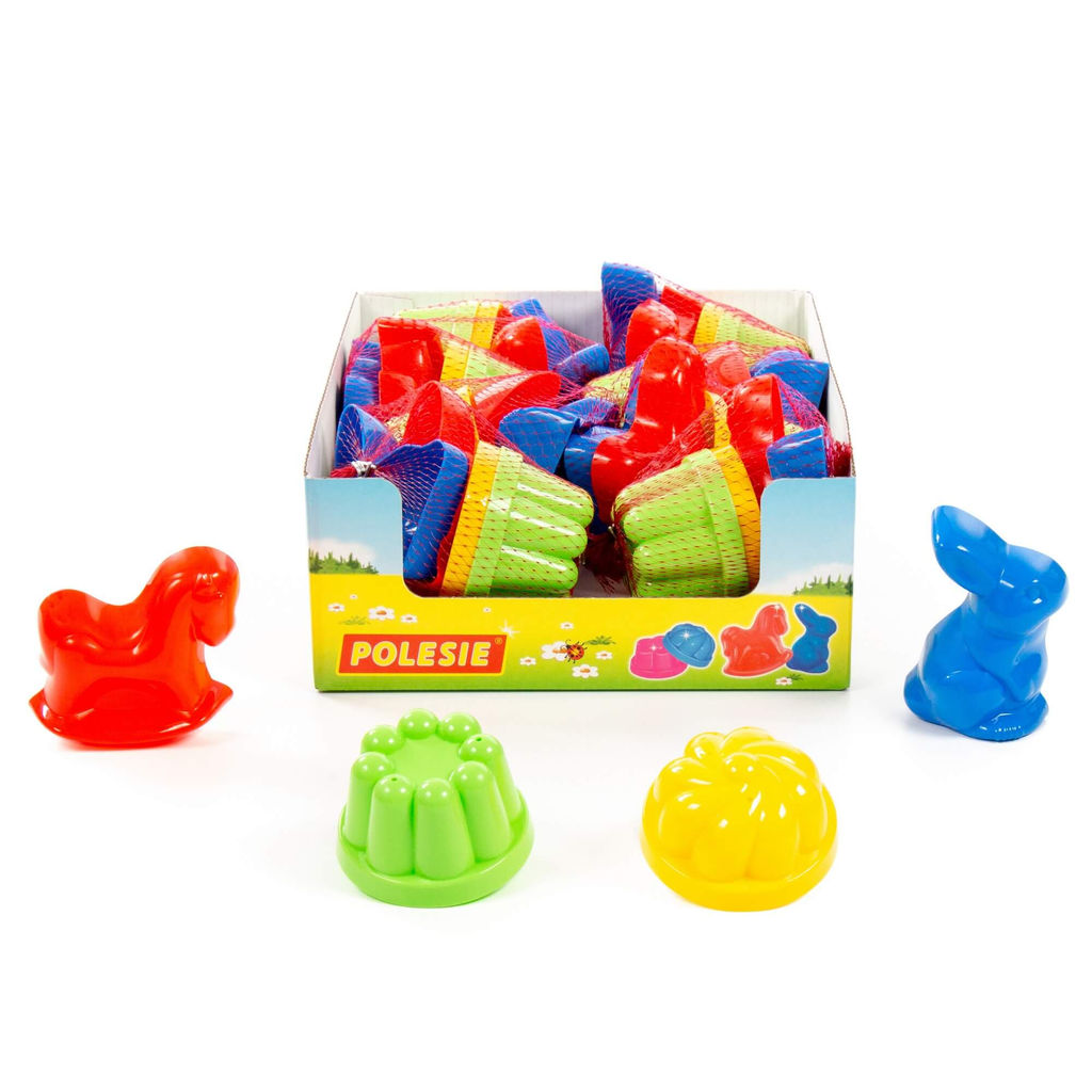 Формочки, 2 шт + формочки (заяц + лошадка) (дисплей) - Полесье фото 4