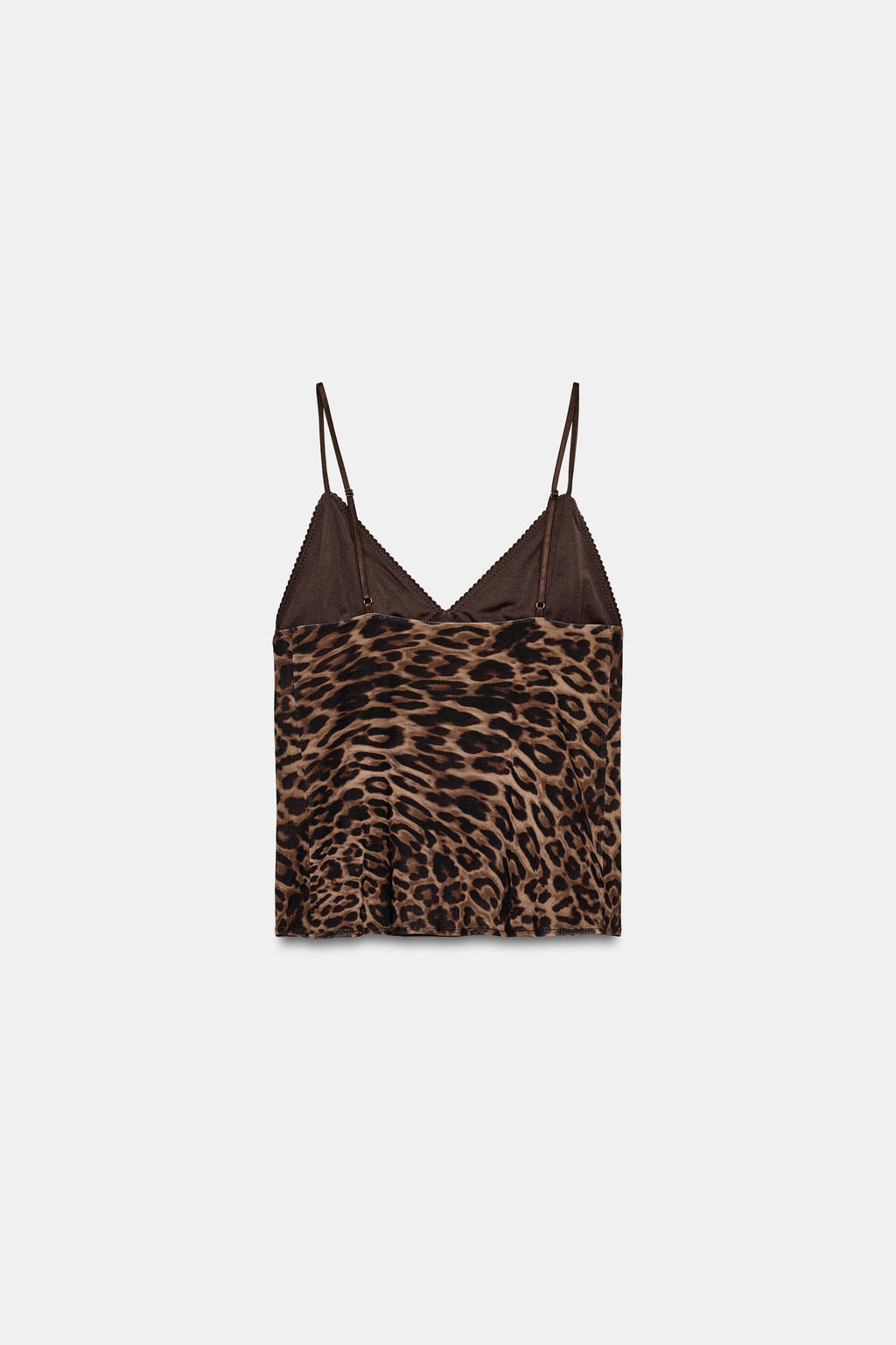 TOP TUL ESTAMPADO ANIMAL / Leopardo / Tostado - Zara фото 6