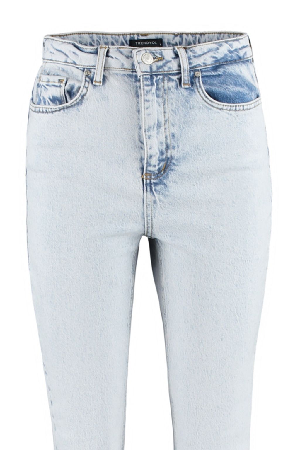 TRENDYOLMILLA Siyah Y?rtmacl? Yuksek Bel Flare Jeans TWOAW22JE0382  фото 34