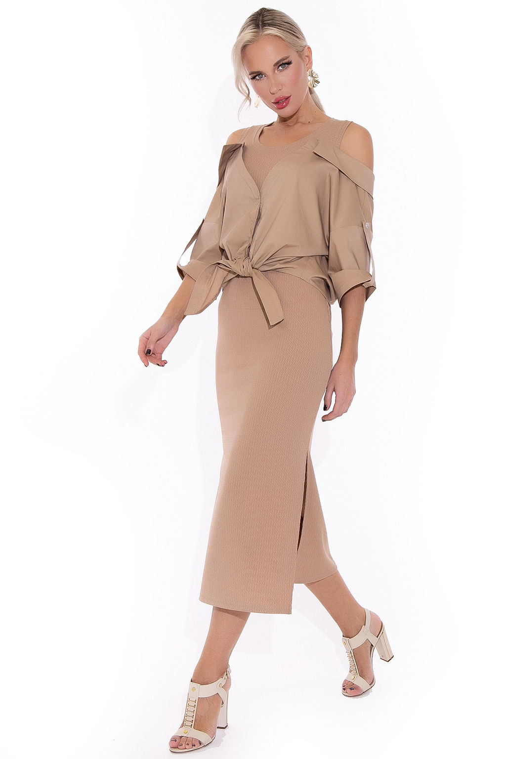 Платье Морской бриз (бежевый) - Эльза фото 5