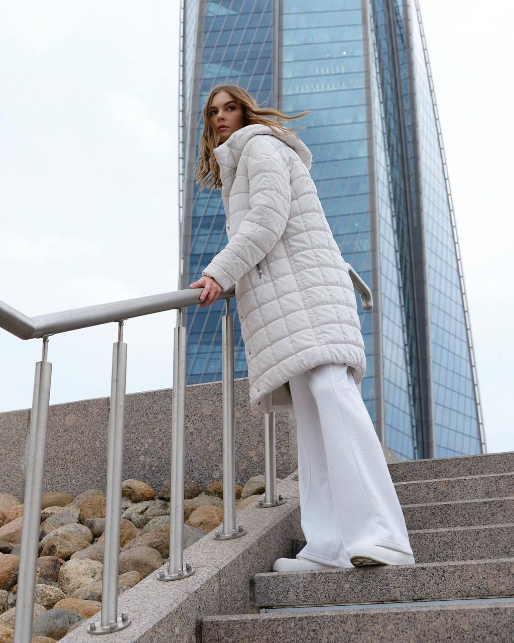 Пальто женское арт. 313W, белый - Ultramarine фото 4