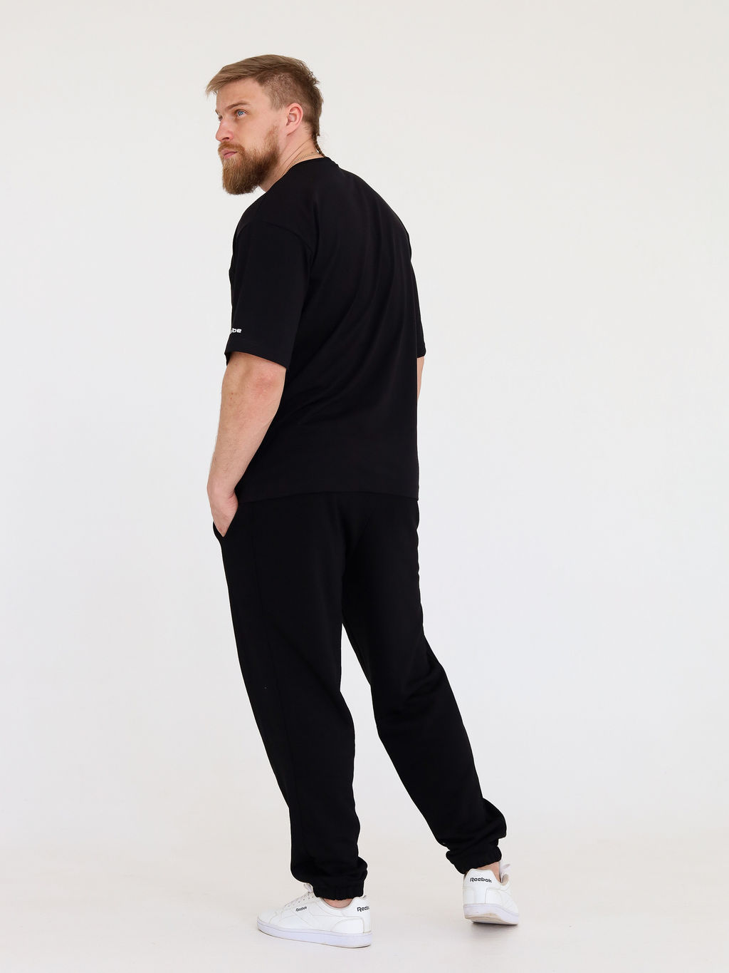 Футболка овер unisex, черная - Inzibe фото 12