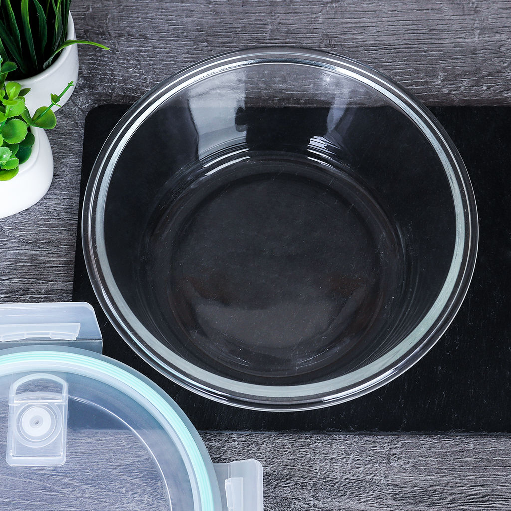 Контейнер круглый крышка с клапаном 950 мл стекло / BXW-950Y /уп 24/ - ГалеонТрейд фото 2