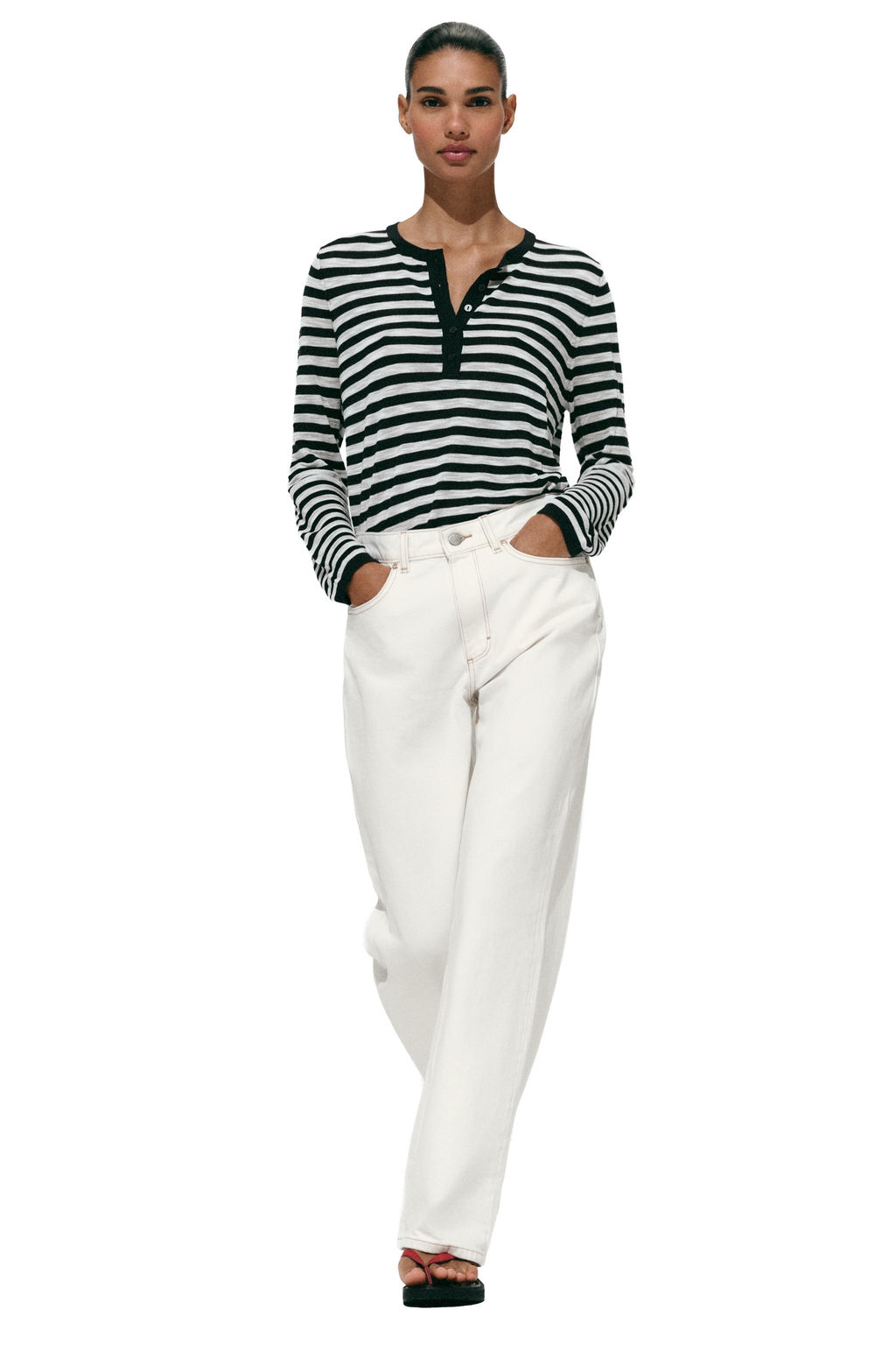 JEANS Z.03 STRAIGHT HIGH-WAIST LONG LENGTH - Zara фото 32