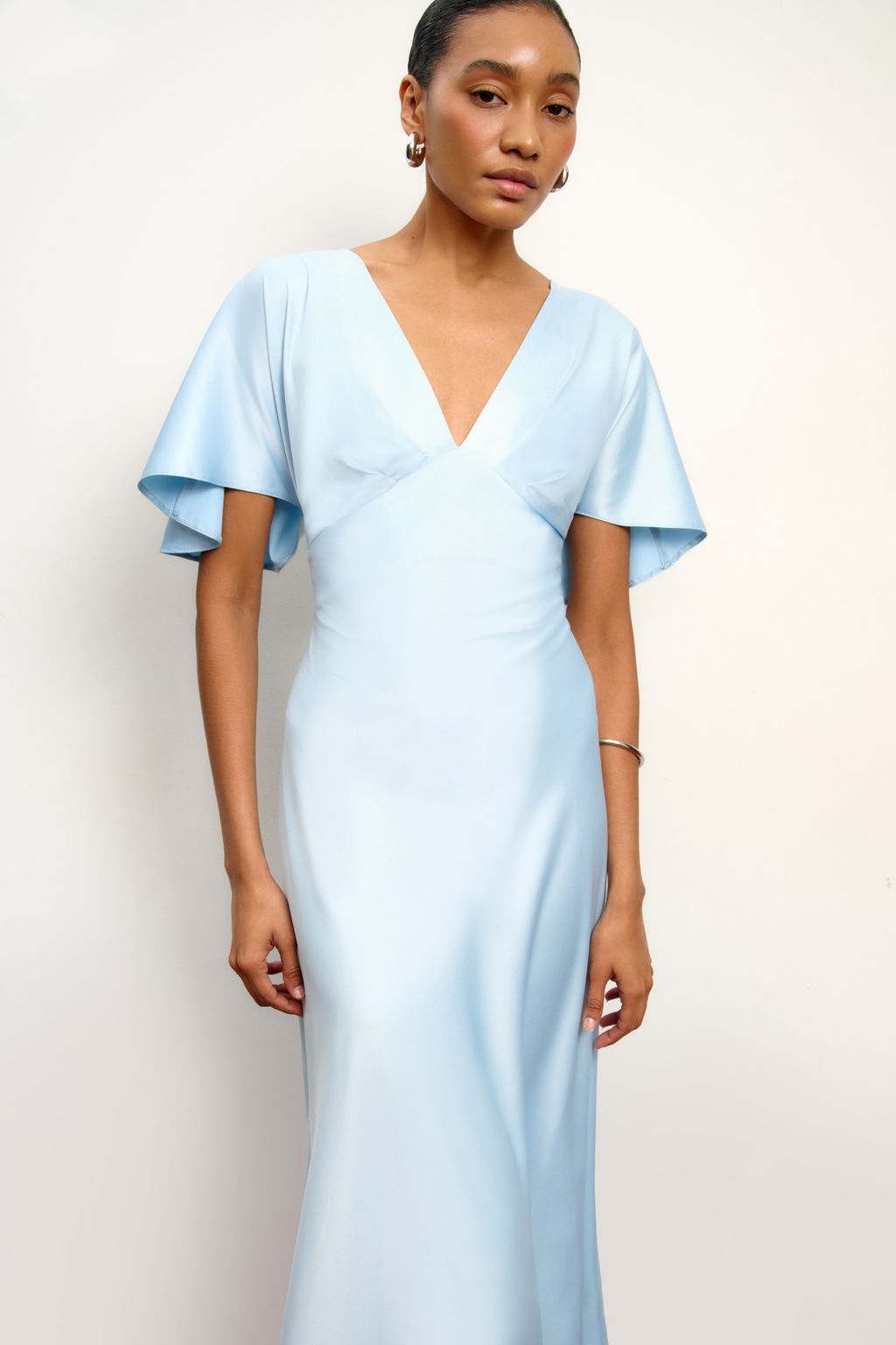 Платье из сатина с коротким рукавом - Mollis фото 2