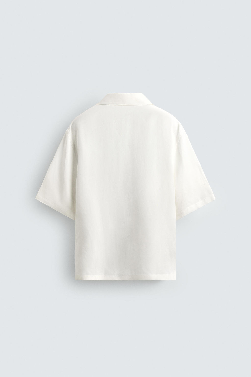 CAMISA FLUIDA VISCOSA - LINO / Blanco roto - Zara фото 7