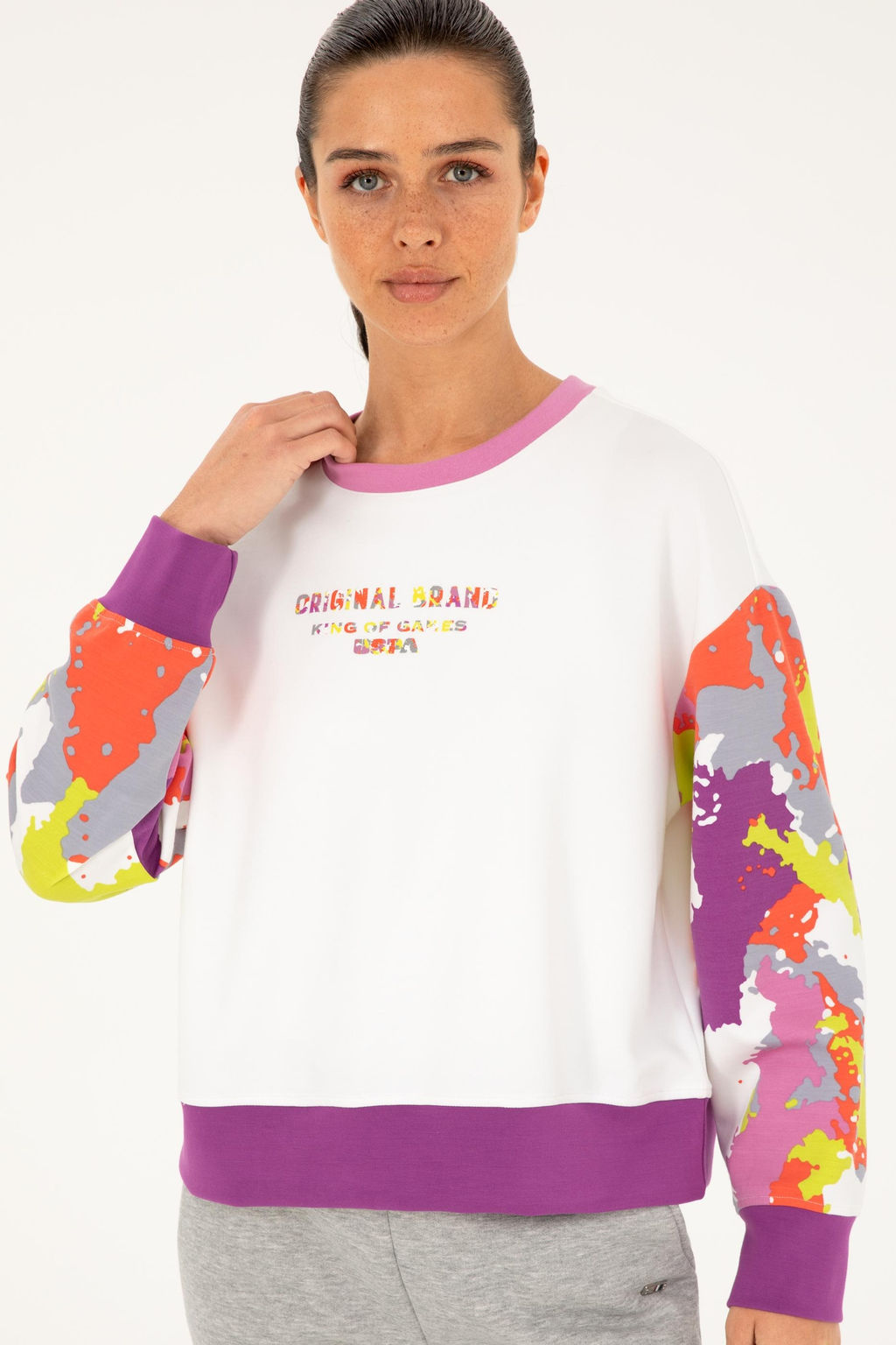 Женский белый свитшот Неожиданная скидка в корзине - U.s. polo assn фото 3
