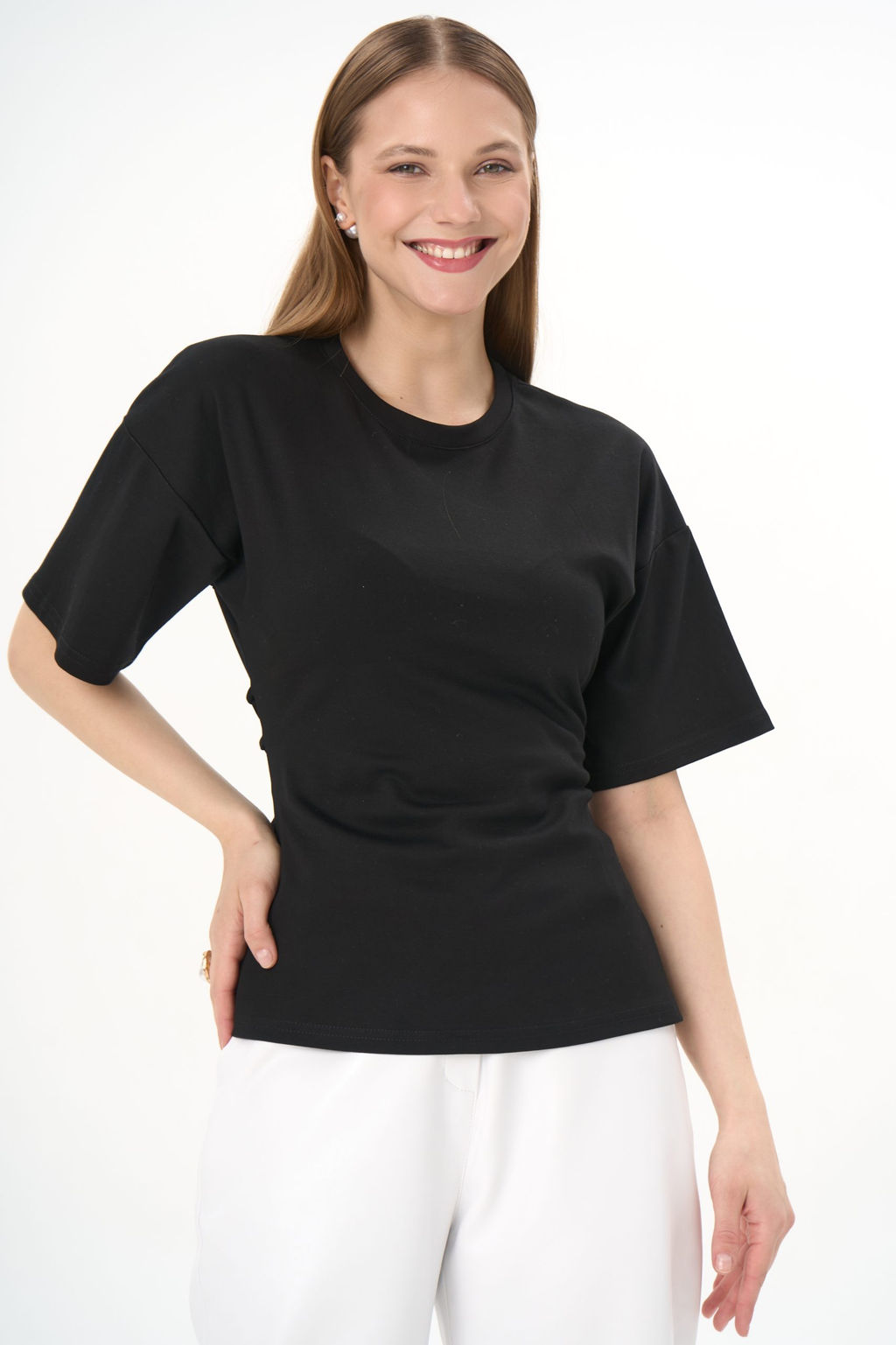 Футболка с завязками Николь (чёрный) - Эльза фото 8