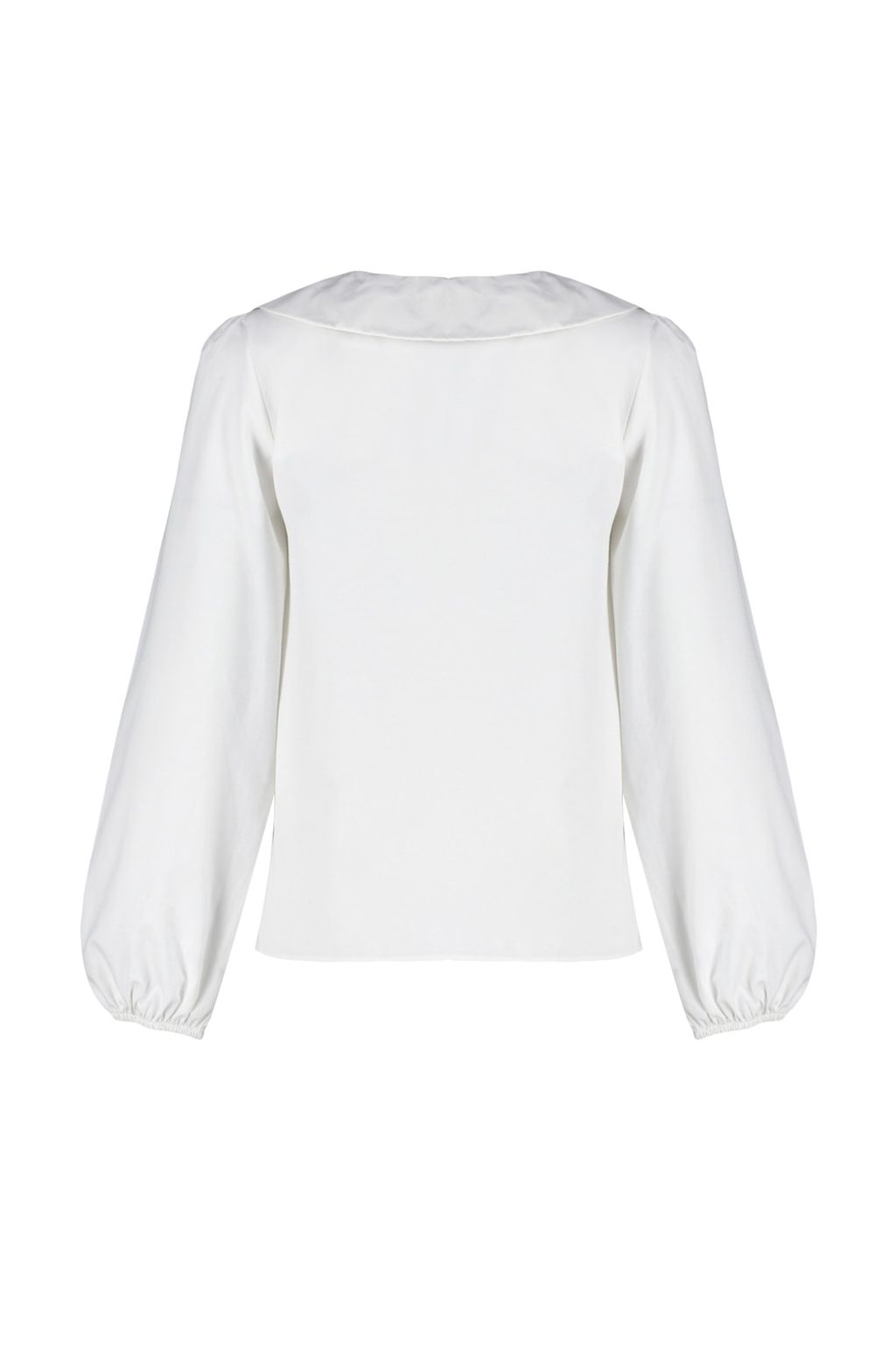 TRENDYOLMILLA Ekru Yakas? Nak?s Detayl? Pamuk Regular Normal Kal?p Dokuma Gomlek TWOSS23GO00009 фото 15