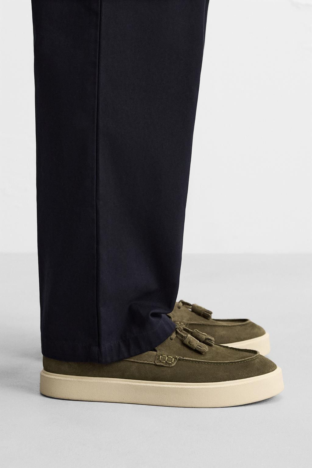 CASUAL LEATHER TASSEL LOAFERS - Zara фото 13