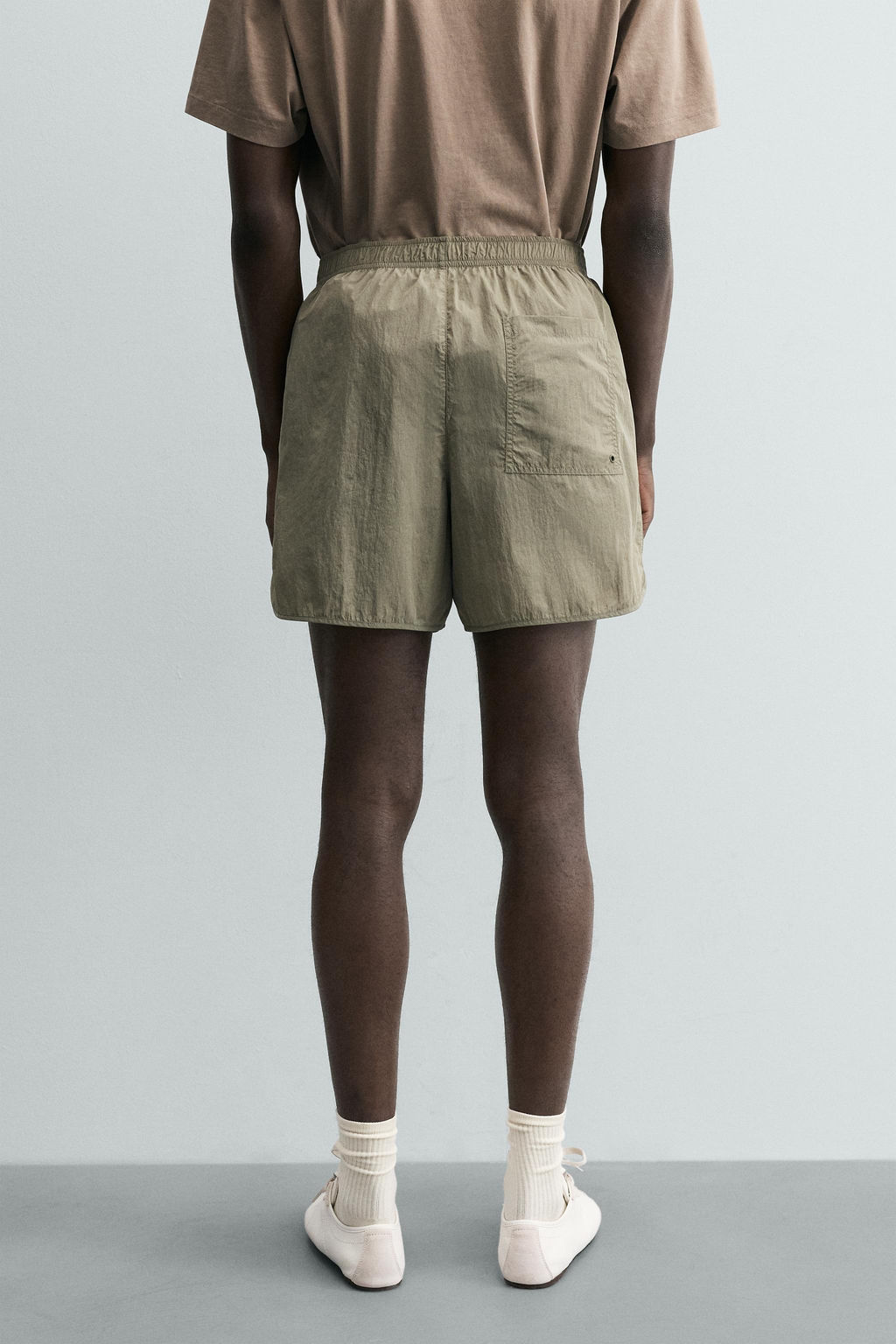 BERMUDA REGULAR FIT MEZCLA ALGOD?N / Blanco roto - Zara фото 4