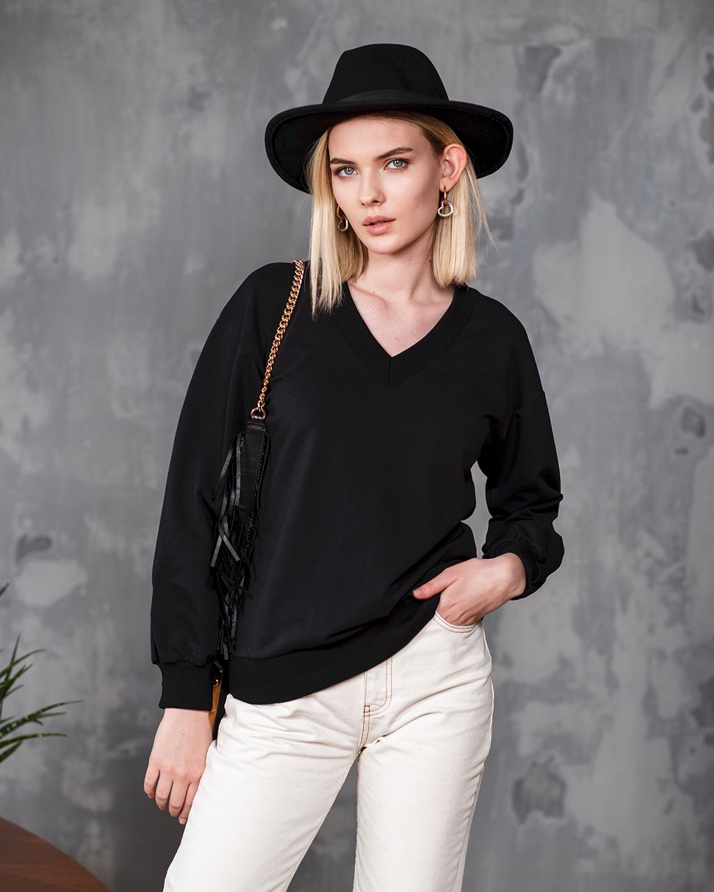 Свитшот с V-образным вырезом 93.4 - Elena sorti фото 11