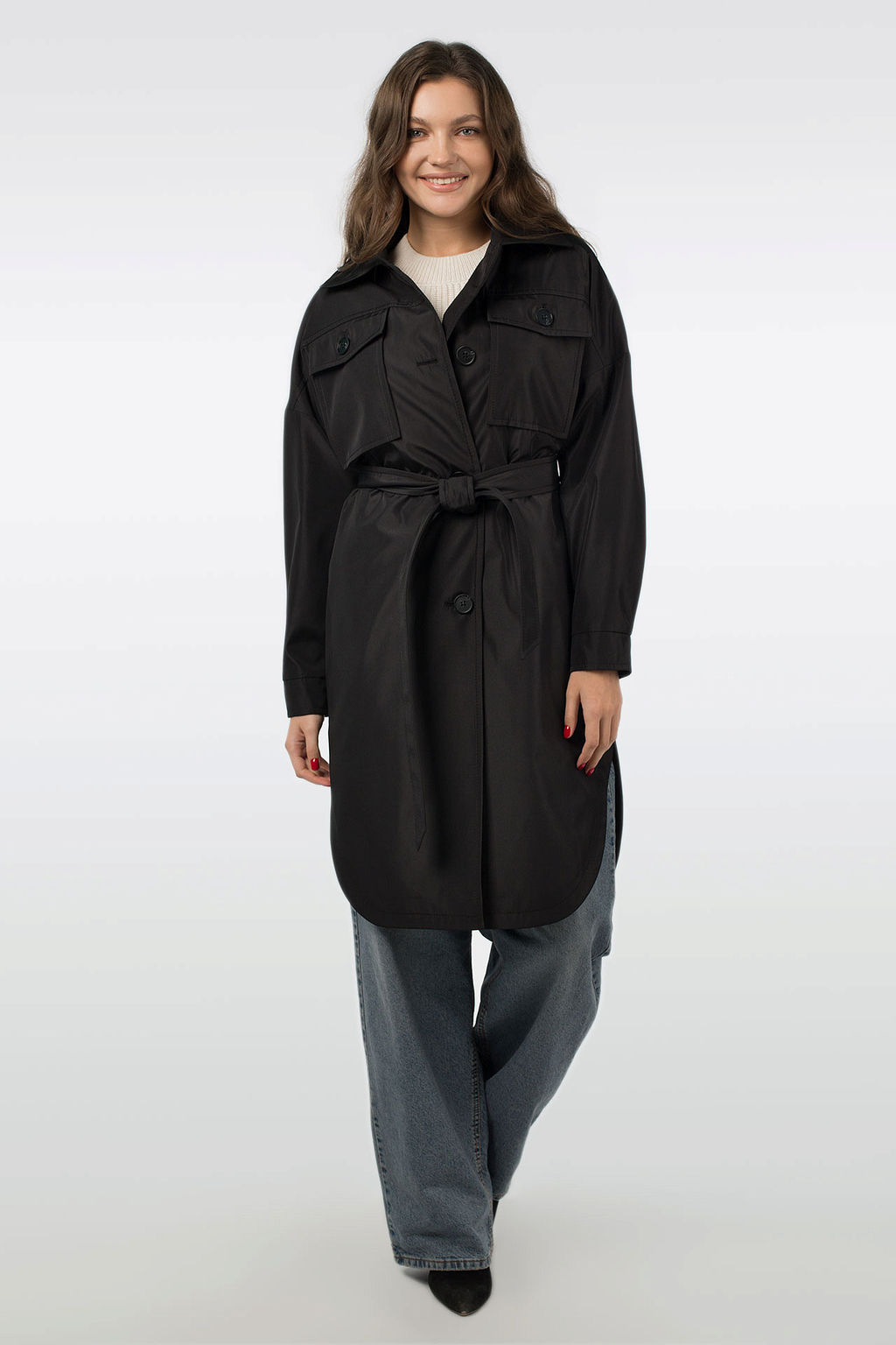 03-3206 Плащ женский (пояс) - El podio фото 9