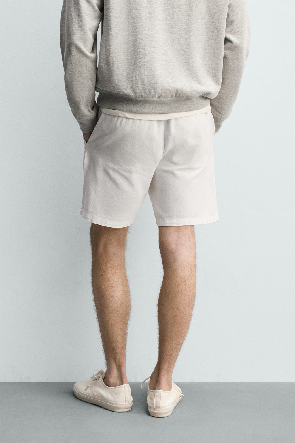 BERMUDA REGULAR FIT ESTRUCTURA / Blanco - Zara фото 3