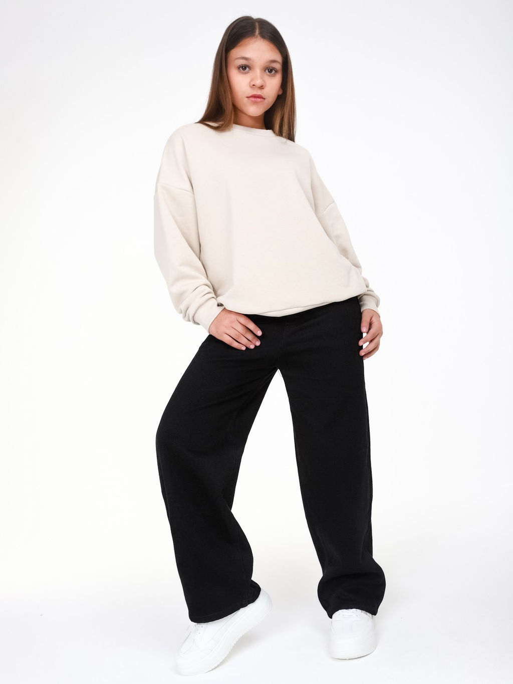 Джинсы-багги утеплённые для девочек - СИНЯЯ МОДА фото 18