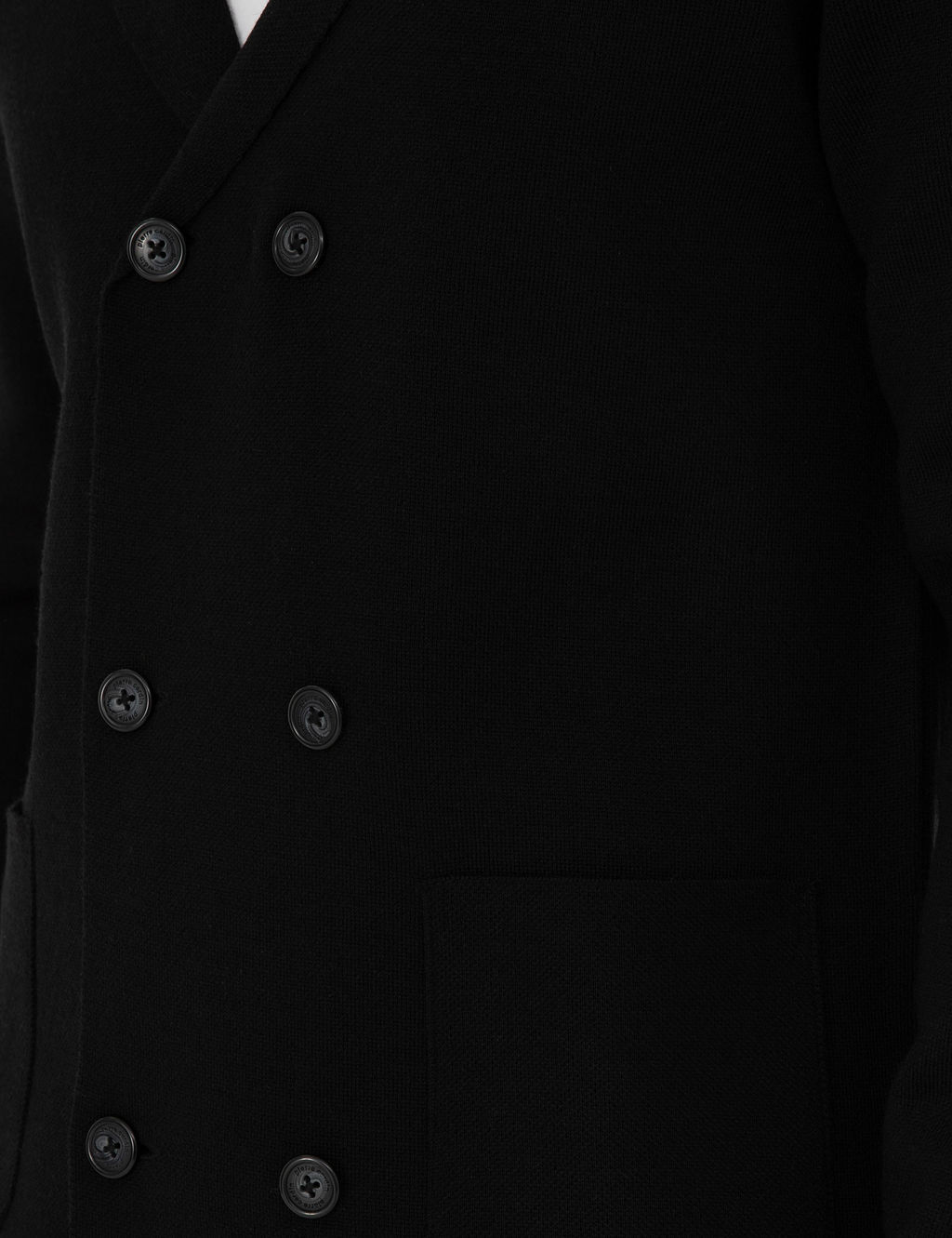Кардиган Slim Fit черный из акрила