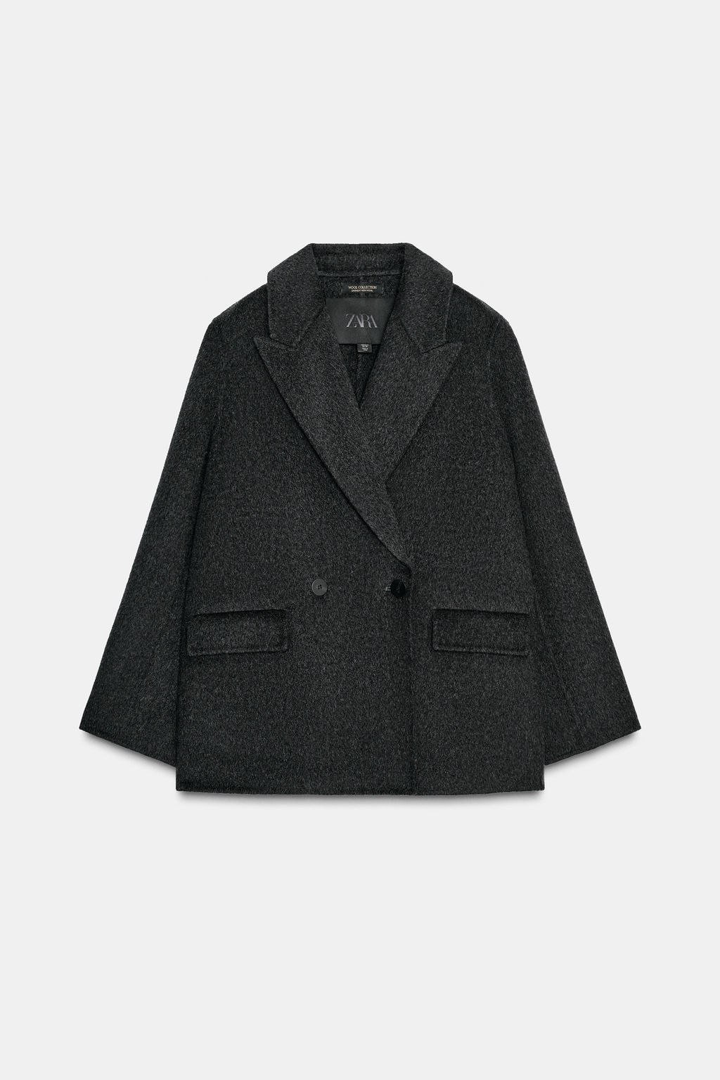 DOUBLE-BREASTED WOOL BLEND BLAZER ZW COLLECTION - Zara фото 7