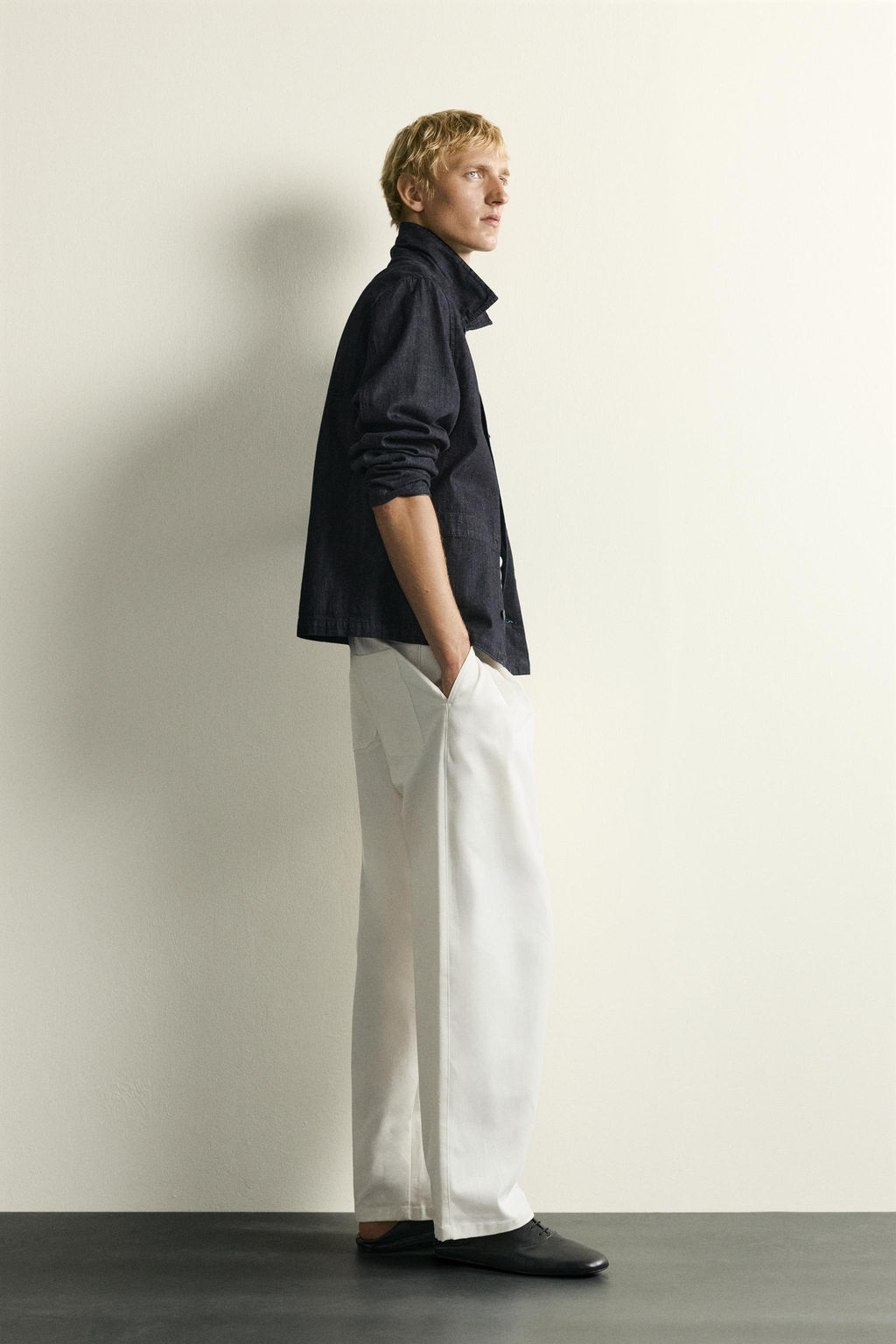 SOBRECAMISA DENIM RELAXED FIT / ?ndigo - Zara фото 4