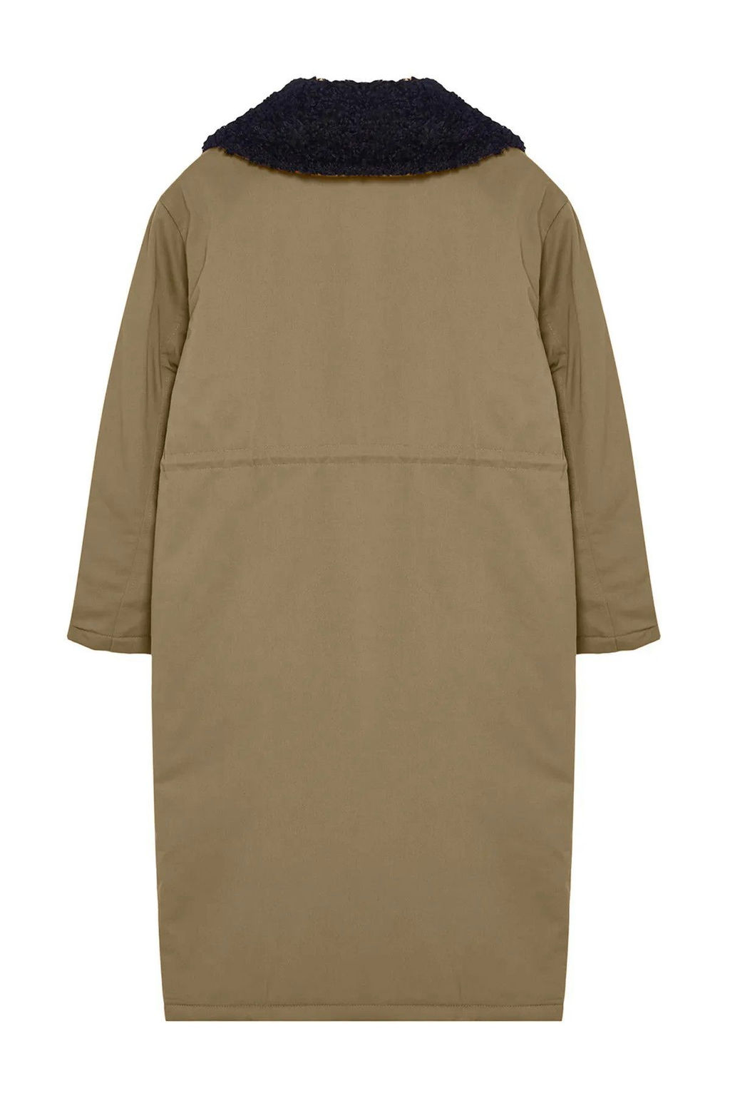 Haki Regular Kal?p Pelus Yaka Detayl? Ici Kapitone Astarl? Uzun K?sl?k Parka Mont TWOAW25MO00098