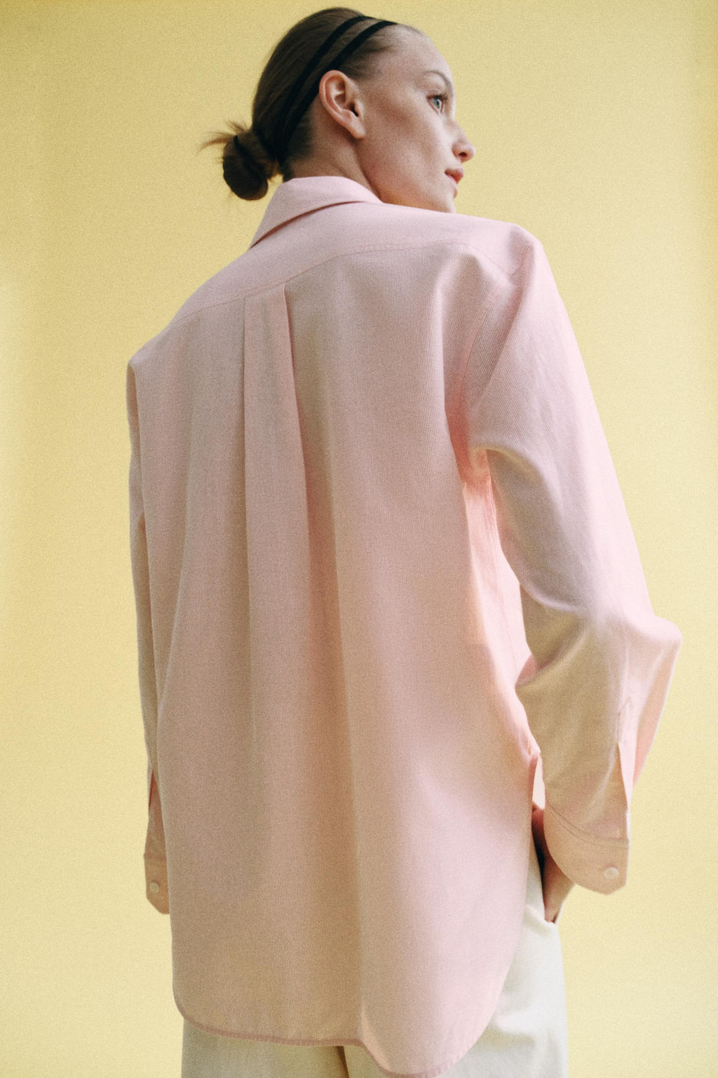 CAMISA RAYAS CUELLO DESMONTABLE ZW COLLECTION / Rosa / Blanco - Zara фото 2