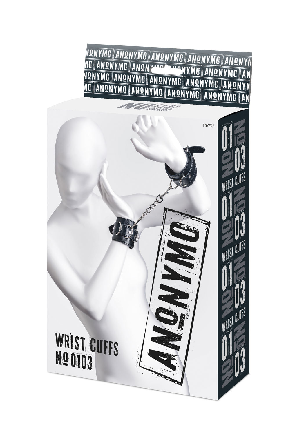 Наручники Anonymo #0103, PU кожа, черные - Toyfa фото 13