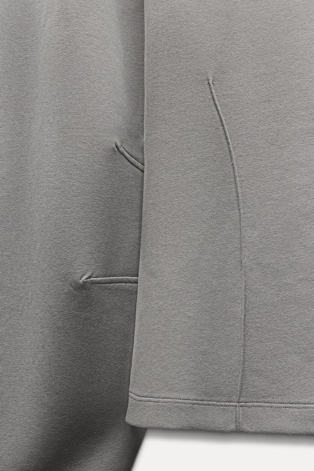 FITTED INTERLOCK SWEATSHIRT - Zara фото 8