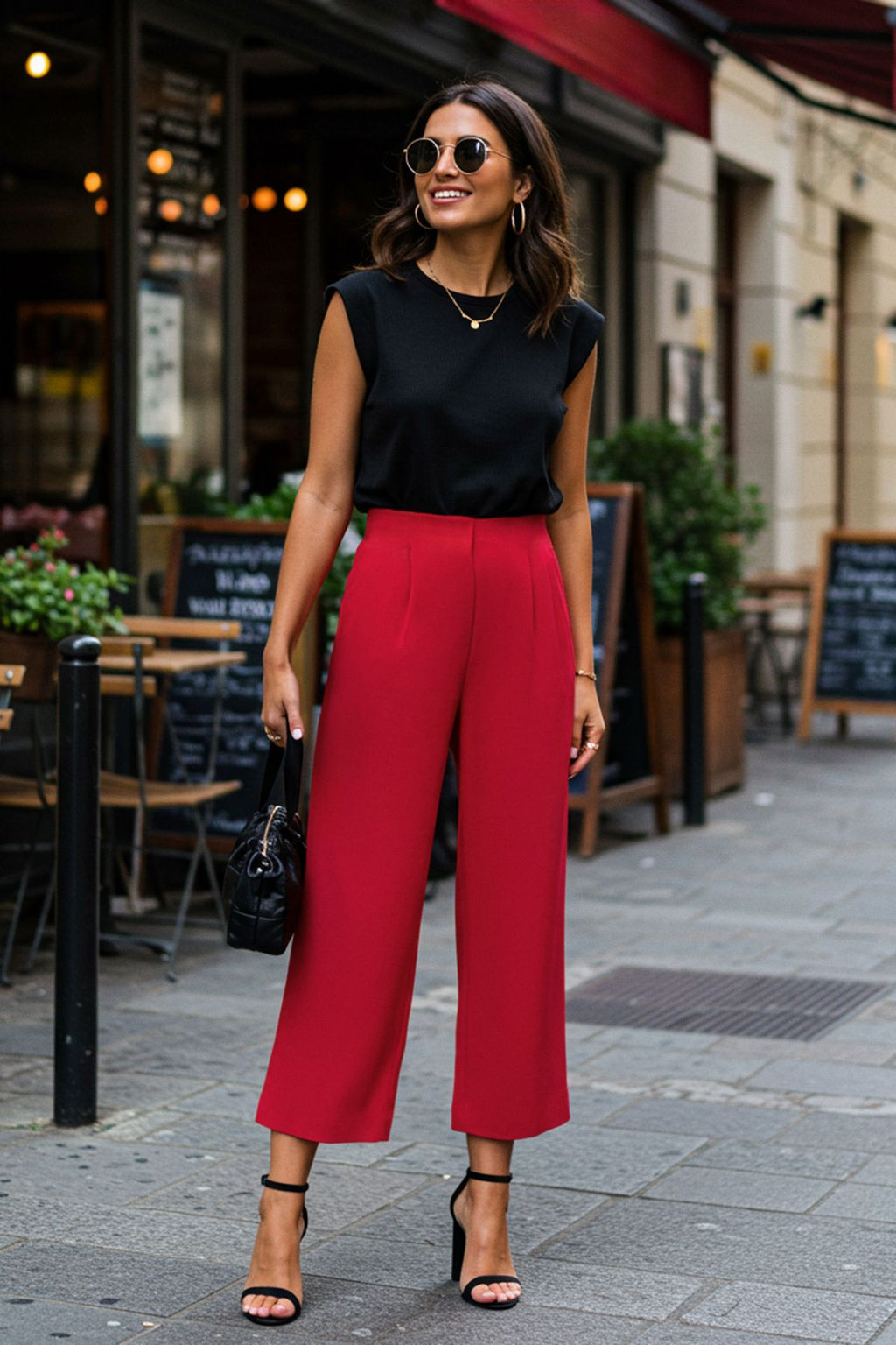 TRENDYOLMILLA K?rm?z? Culotte Kal?p Genis Paca Dokuma Pantolon TWOSS25PL00091