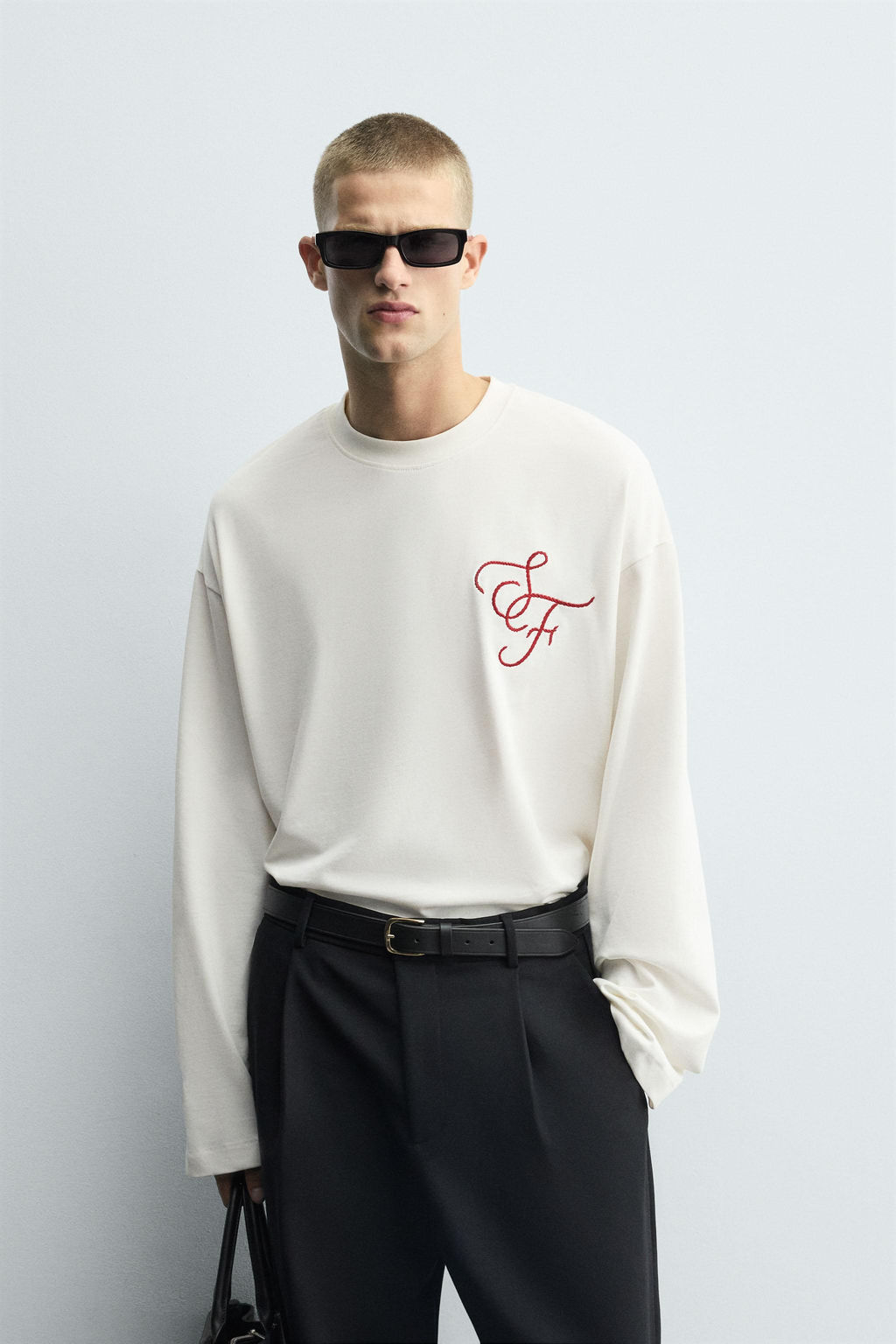 BOXY FIT EMBROIDERED T-SHIRT - Zara фото 3