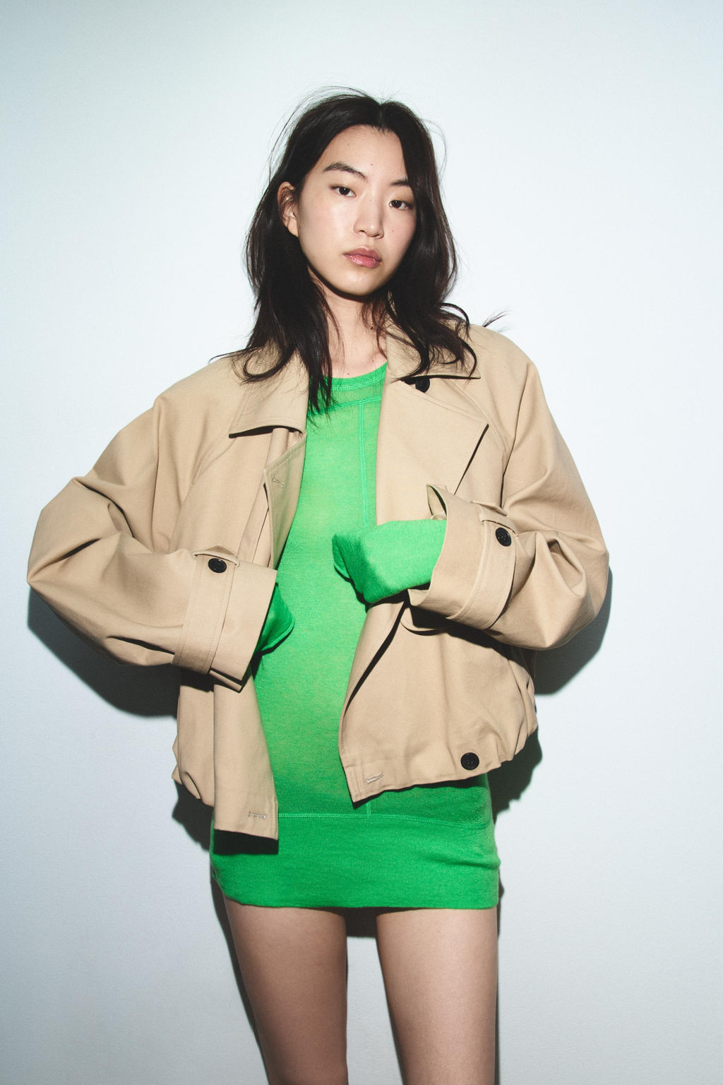 SHORT TRENCH COAT WITH BALLOON EFFECT - Zara фото 13