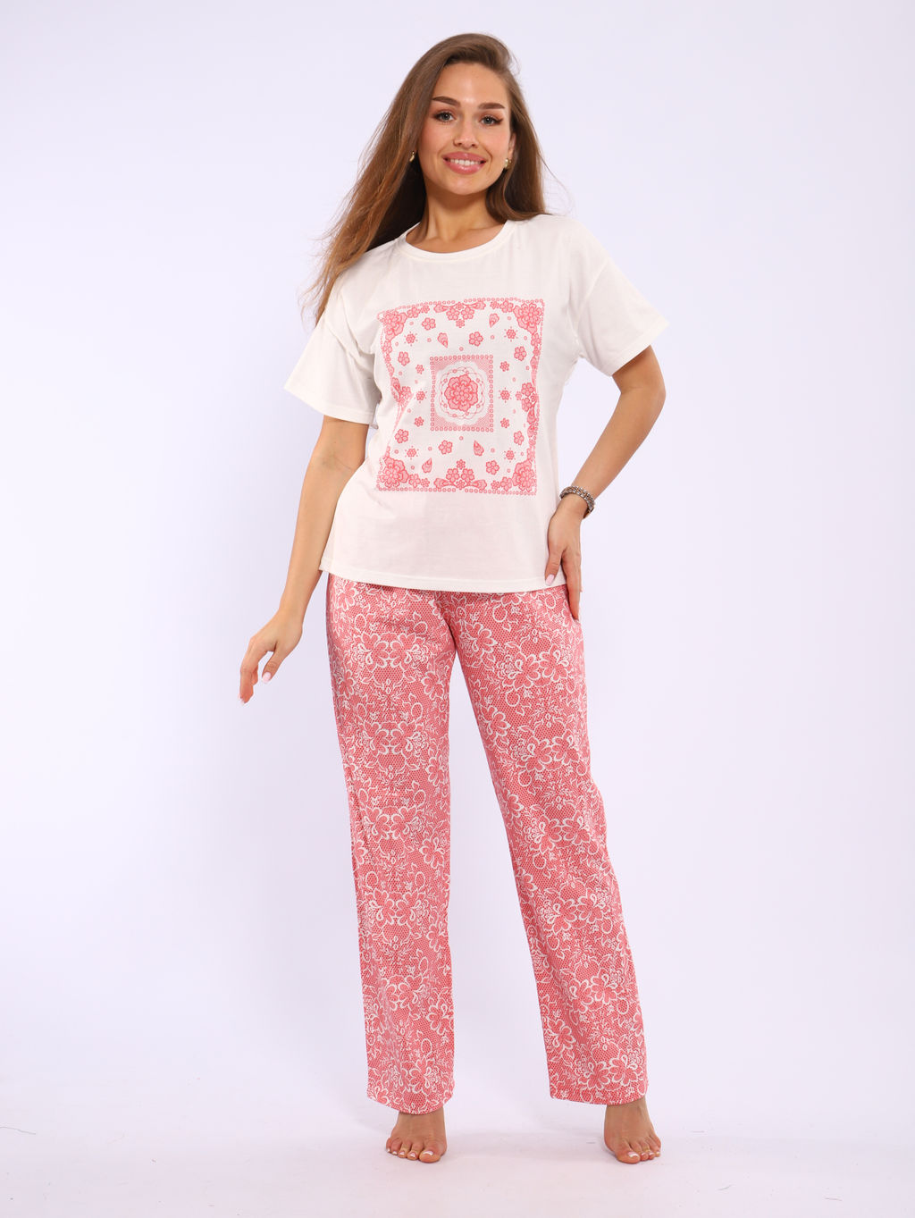 Пижама женская 1-246г (коралл)