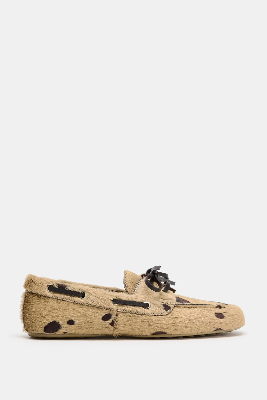 MOCAS?N PIEL CON PELO ESTAMPADO ANIMAL / Multicolor - Zara фото 2