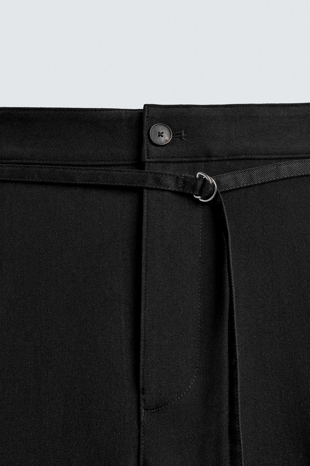 PANTAL?N BALLOON FIT PLIEGUES CINTUR?N / Negro - Zara фото 9