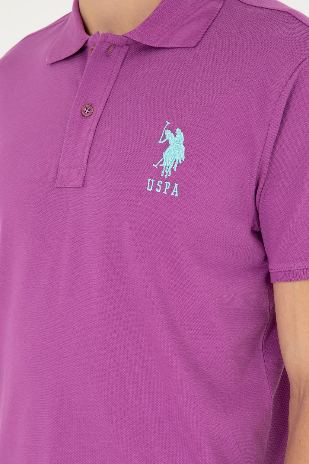 Мужская фиолетовая базовая футболка Неожиданная скидка в корзине - U.s. polo assn фото 7