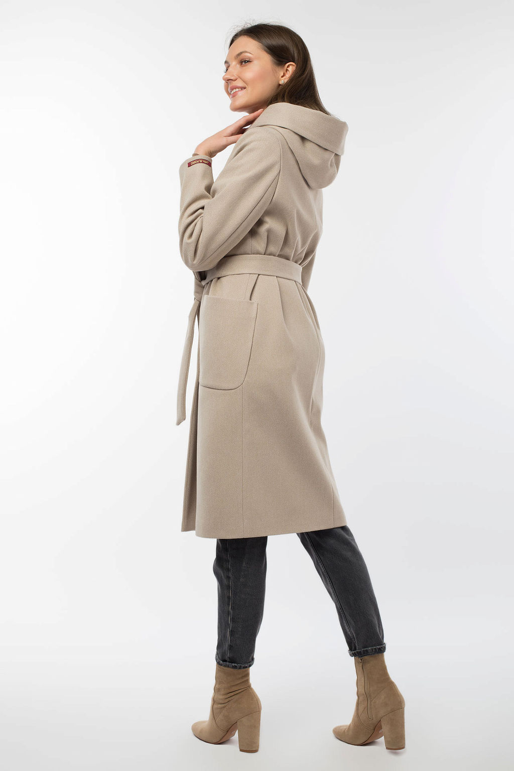 Пальто женское демисезонное (пояс) - El podio фото 4