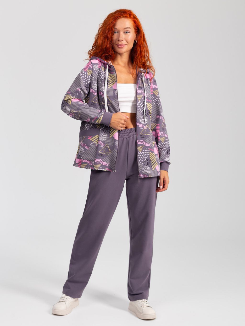 Костюм женский футер с лайкрой "ДОРИС" ЛИЛОВЫЙ