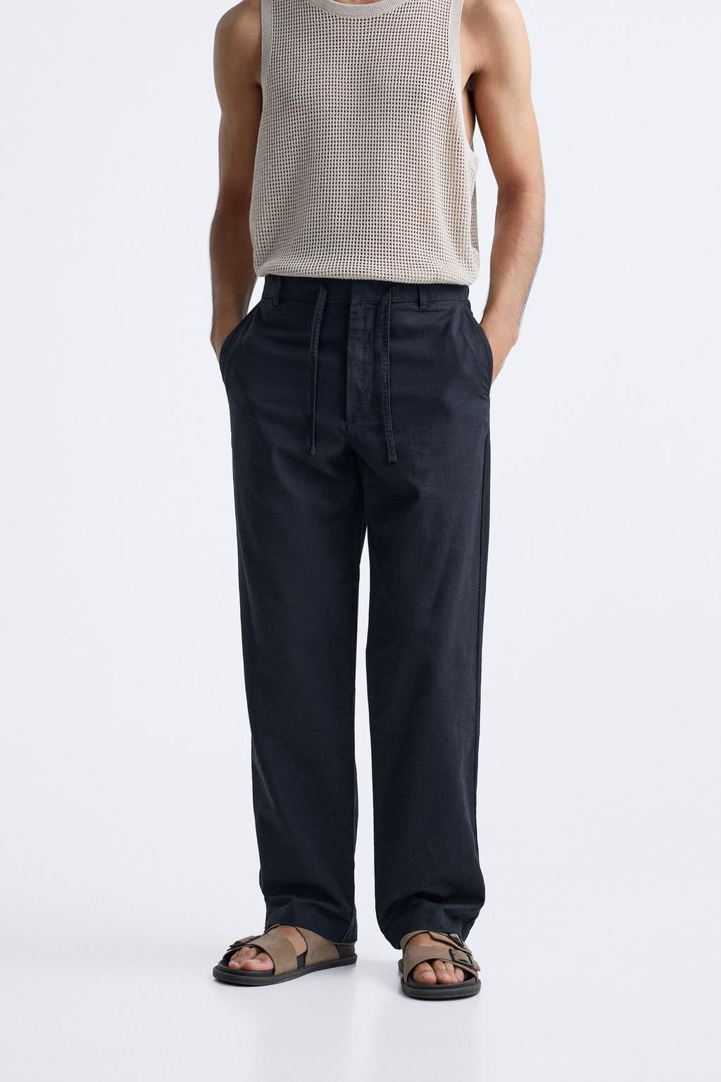 COTTON - LINEN TROUSERS - Zara фото 2