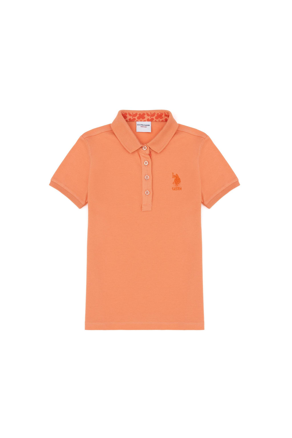 U. S. Polo Assn / Базовая футболка Salmon для девочек - U.s. polo assn фото 4
