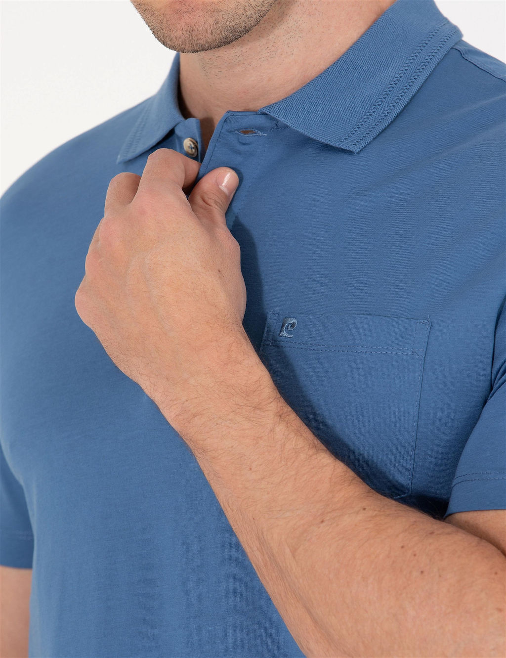 Koyu Mavi Regular Fit Polo Yaka Merserize Ti__rt - Pierre cardin фото 7