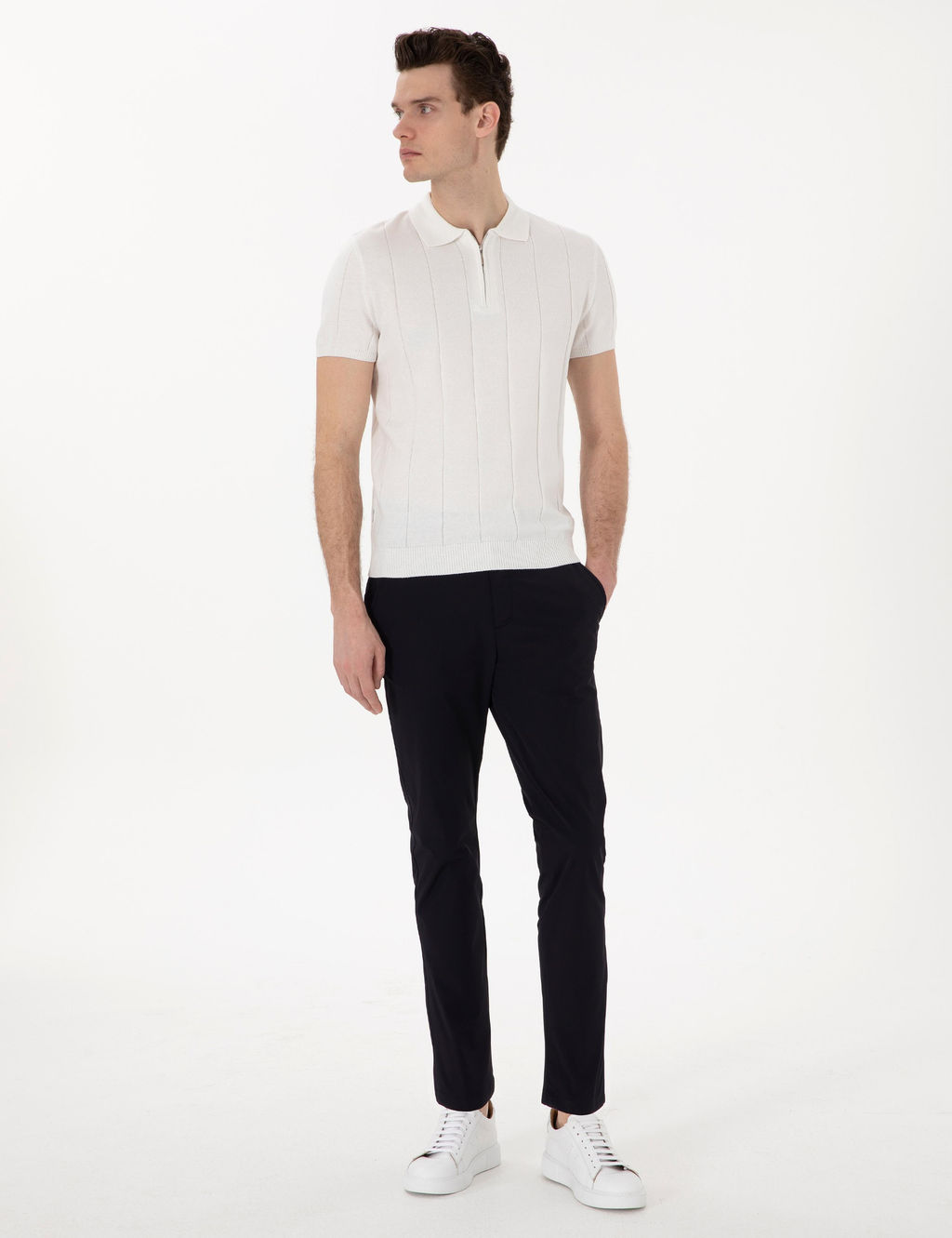Lacivert Slim Fit Jogger Kanvas Pantolon - Pierre cardin фото 3