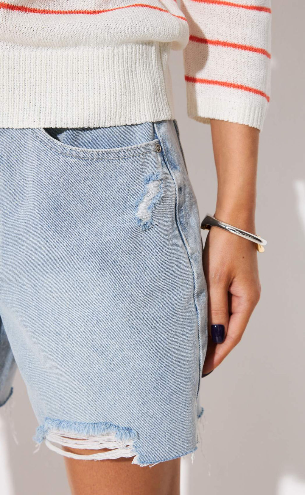 Шорты джинс F512-0909 l.blue