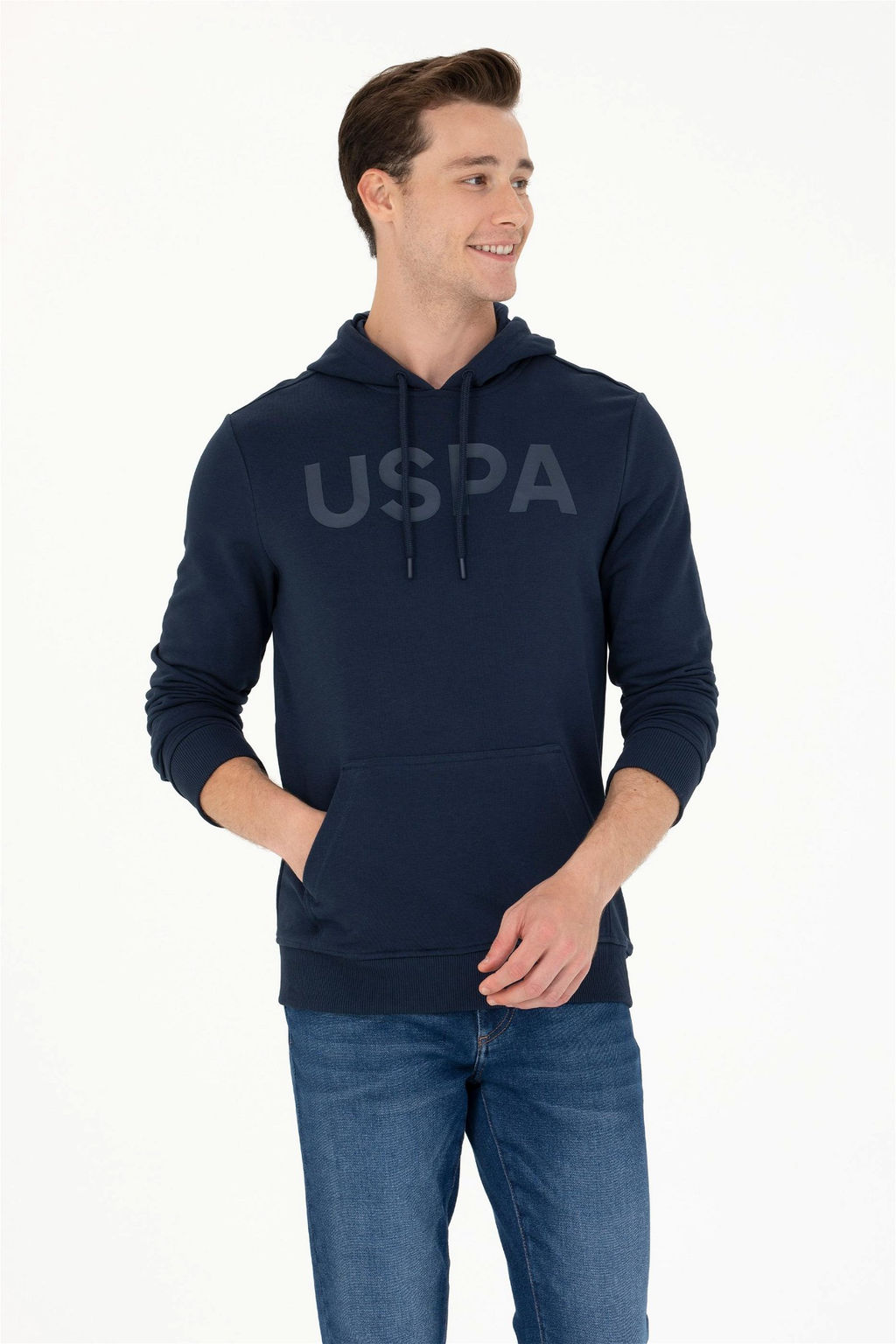 U. S. Polo Assn / Мужской темно-синий базовый свитшот - U.s. polo assn фото 10