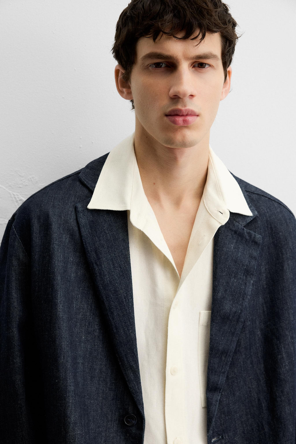RELAXED FIT DENIM BLAZER - Zara фото 6