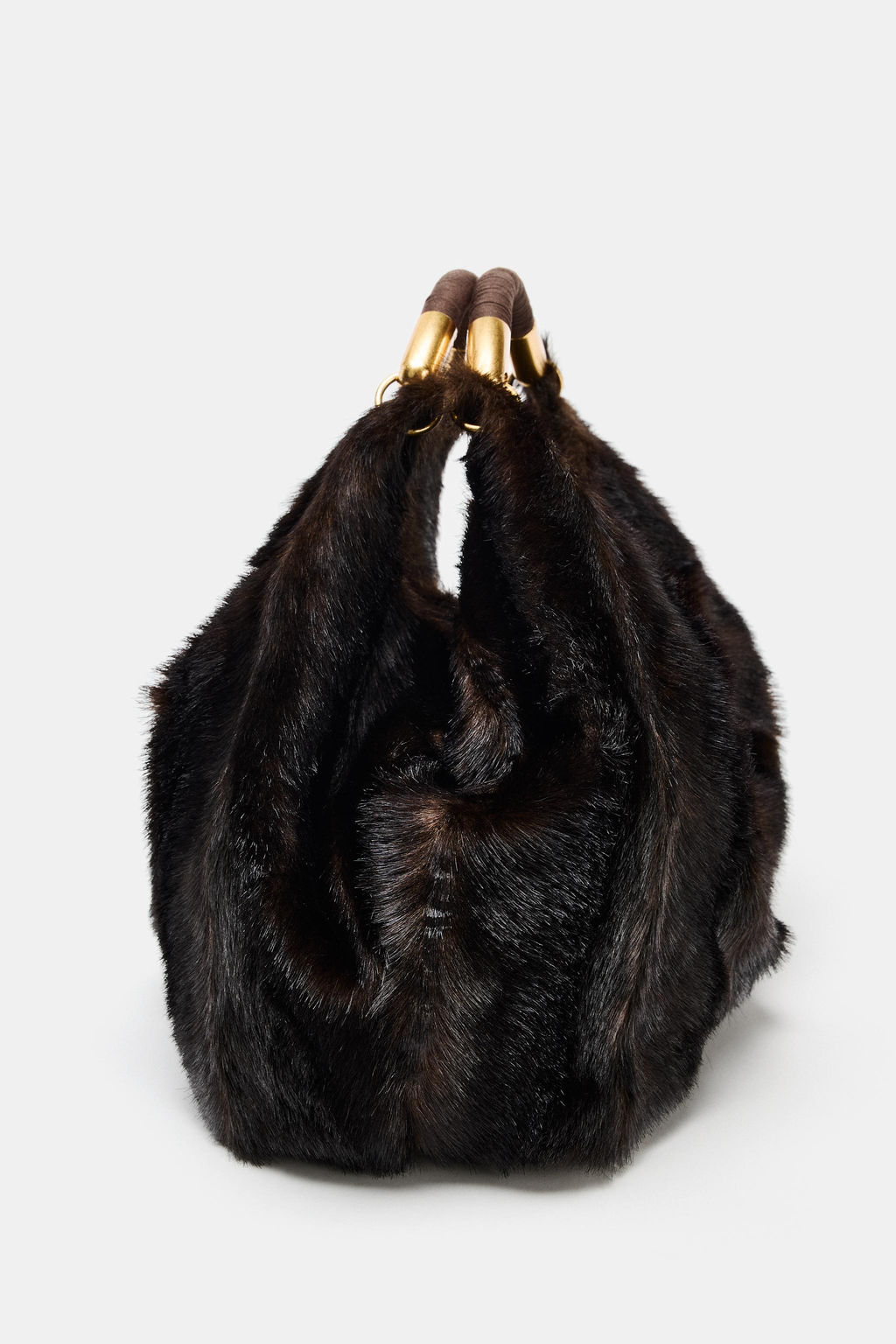 MAXI FAUX FUR BAG - Zara фото 11